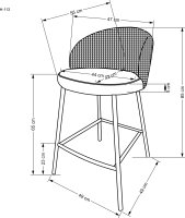 Stylová barová židle H113