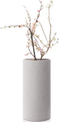 Světle šedá váza COLUNA L, výška 29 cm