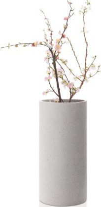 Světle šedá váza COLUNA L, výška 29 cm