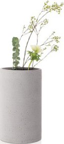 Světle šedá váza COLUNA S, výška 20 cm