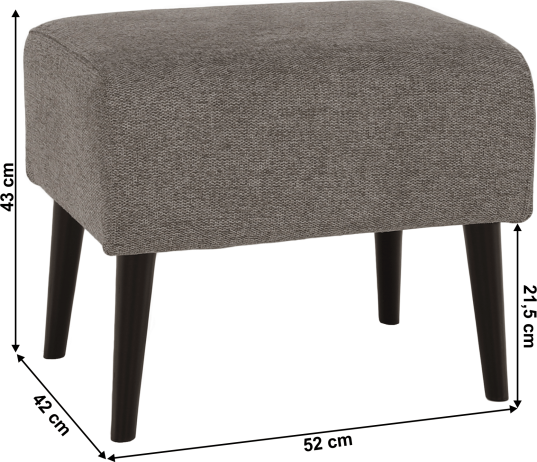 Šedý taburet Homespot