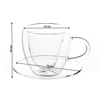 Termo šálek s podšálky Cool 250 ml 2 ks