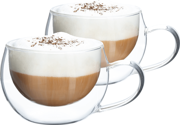Termo sklenice Cool Cappuccino 280 ml set 2 ks