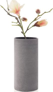 Tmavě šedá váza COLUNA L, výška 29 cm