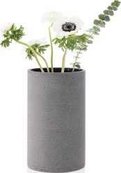 Tmavě šedá váza COLUNA S, výška 20 cm