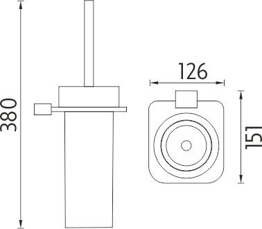 Toaletní WC kartáč KIBO IXI