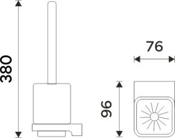 Toaletní WC kartáč Maya 29094KN-HR-05