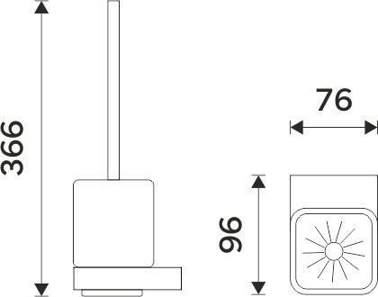 Toaletní WC kartáč Nikau 30094KN-90