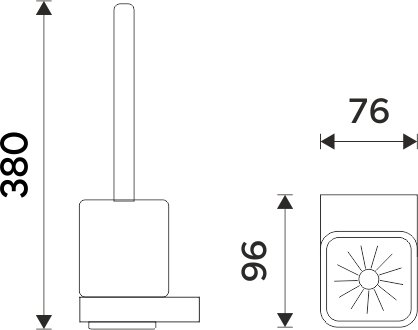 Toaletní WC kartáč Nikau 30094KN-HR-26