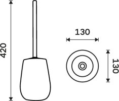 Toaletní WC kartáč Tabo TA 3194-05