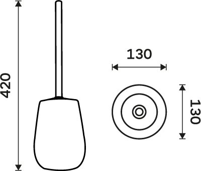 Toaletní WC kartáč Tabo TA 3194-05