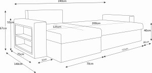 Univerzální sedací souprava JORK Sawana 96 / PU black