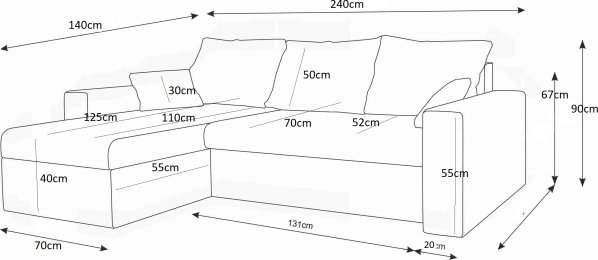 Univerzální sedací souprava JORK Sawana 96 / PU black