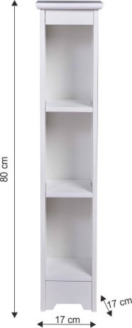 Úzký regál, barva bílá, ATENE TYP 6