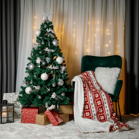 Vánoční stromek CHRISTMAS TYP 10 s kovovým stojanem, 160 cm
