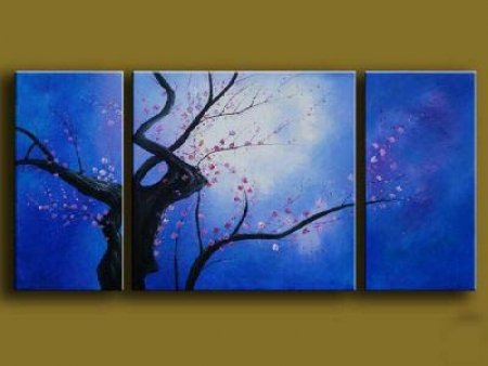 Strom v noci, 2x 60x30cm, 1x60x60 cm