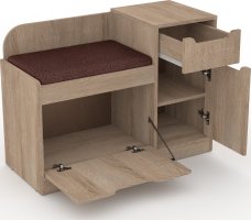 Botník se sedákem TO-12 wenge kombi