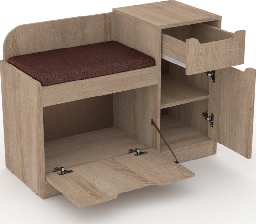 Botník se sedákem TO-12 wenge kombi