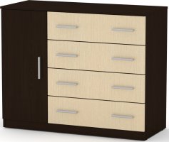 Kombinovaná komoda-4+1B wenge/javor