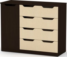 Kombinovaná komoda 4+1M wenge kombi