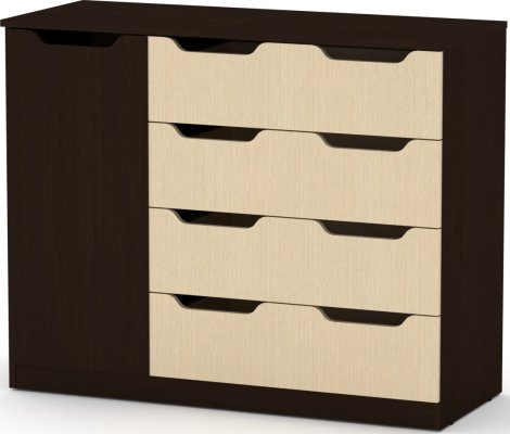 Kombinovaná komoda 4+1M wenge kombi