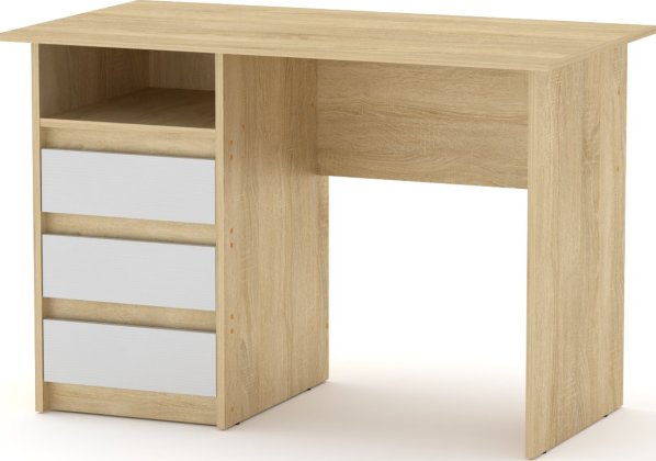 Psací stůl DEKAN ABS dub sonoma/bílá