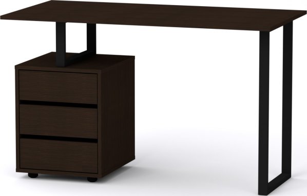 Industriální psací stůl LOFT-2-ABS wenge