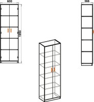 Kancelářská skříň RKS-07 olše