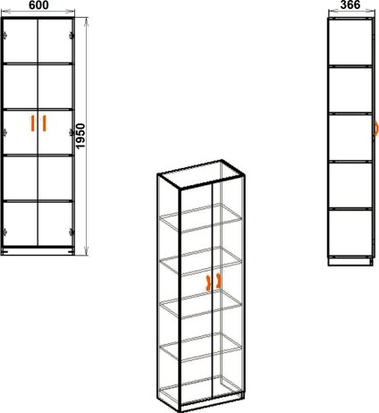 Kancelářská skříň RKS-07 olše