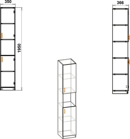 Kancelářský regál RKS-10 bílá