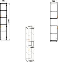 Kancelářský regál RKS-10 ořech