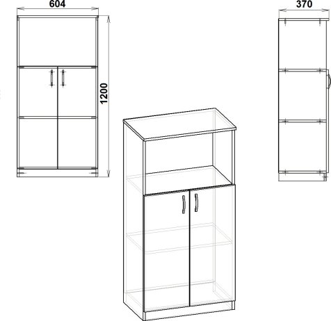 Kancelářská skříňka RKS-15 bílá