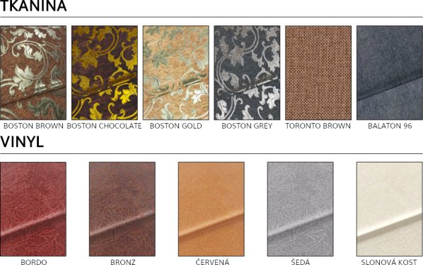 Rohová lavice CHILE ořech vinyl bronz
