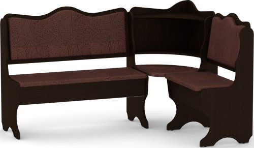 Rohová lavice DAKAR wenge vinyl bronz