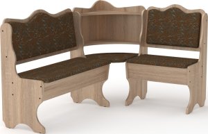 Rohová lavice DAKAR wenge vinyl bronz