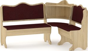 Rohová lavice DAKAR wenge vinyl bronz