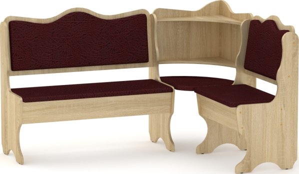 Rohová lavice DAKAR wenge vinyl bronz