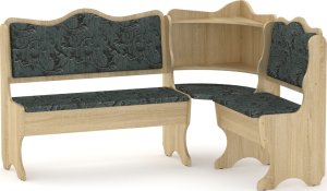 Rohová lavice DAKAR wenge vinyl bronz