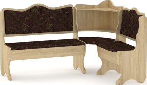 Rohová lavice DAKAR wenge vinyl bronz