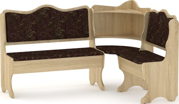 Rohová lavice DAKAR wenge vinyl bronz