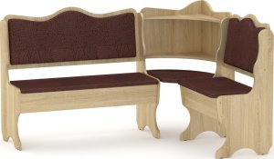 Rohová lavice DAKAR wenge vinyl bronz