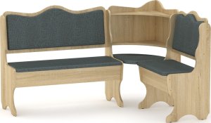 Rohová lavice DAKAR wenge vinyl bronz