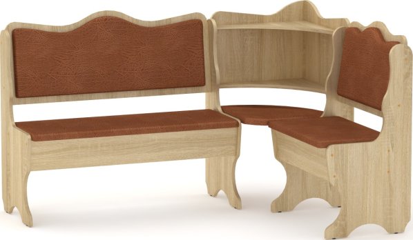 Rohová lavice DAKAR wenge vinyl bronz