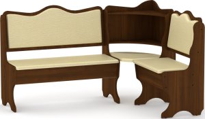 Rohová lavice DAKAR wenge vinyl bronz