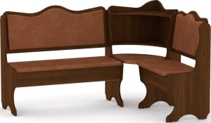 Rohová lavice DAKAR wenge vinyl bronz