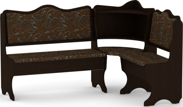 Rohová lavice DAKAR wenge vinyl bronz