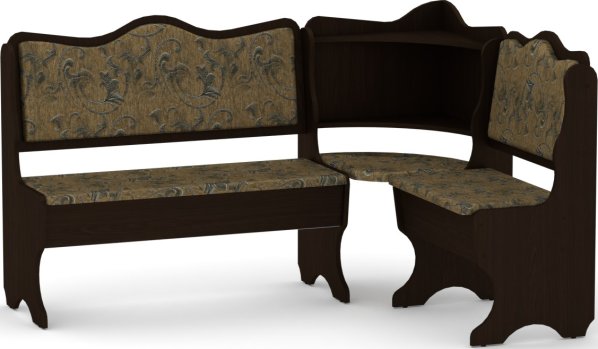 Rohová lavice DAKAR wenge vinyl bronz