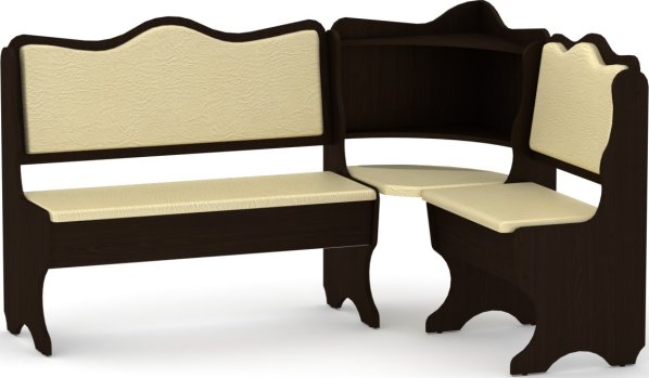 Rohová lavice DAKAR wenge vinyl bronz