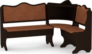 Rohová lavice DAKAR wenge vinyl bronz