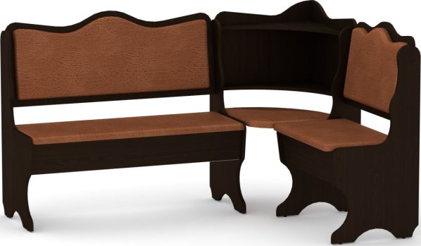 Rohová lavice DAKAR wenge vinyl bronz